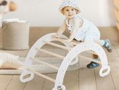 Climbing arch for children  nature/white wood