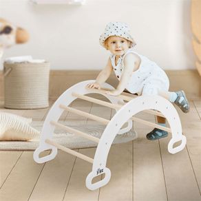 Climbing arch for children  nature/white wood