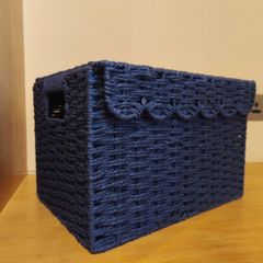 Blue wicker box