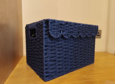 Blue wicker box
