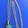 A nicely made and attractive BLUE FLOWER drop pendant with neck chain Image 2