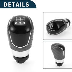 5 Speed Manual Gear Shifter Knob for Ford B-Max | Front Automotive Gearbox Stick Shifter Lever Knob Black Plastic Faux Leather 1 Pcs