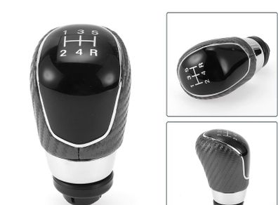 5 Speed Manual Gear Shifter Knob for Ford B-Max | Front Automotive Gearbox Stick Shifter Lever Knob Black Plastic Faux Leather 1 Pcs