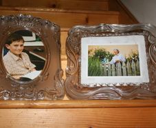 Vintage Mikasa crystal clear , frosted glass frames or trays