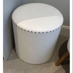Footstool  white , stud detail In excellent condition. Reduced