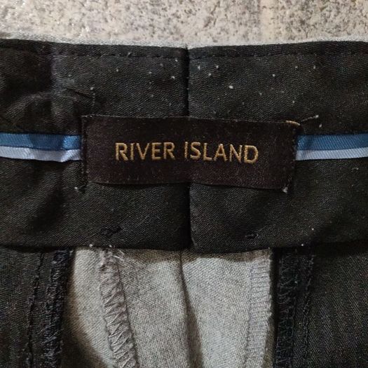 Light Grey Men Smart Slim fit Trousers, RIVER ISLAND