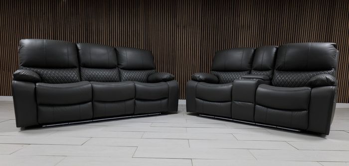 Rita 3+2 Dark Grey Electric Leather Recliner Sofa