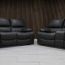 Rita 3+2 Dark Grey Electric Leather Recliner Sofa Image 2