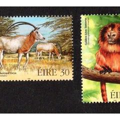 1998 Ireland Endangered Animals (Cheetah, Oryx, Tamarin & Tiger) Commemorative Stamps Mint Never Hinged (MNH)