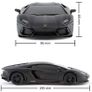 Lamborghini Aventador Official Licensed Remote Control Car with Working Lights, Radio Controlled On Road RC Car 1:24 Scale, 2.4Ghz Matte Black (FREE POSTAGE) Image 2