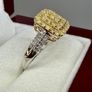 Gold SGL Certified - Natural Yellow Diamond & White Diamond Ring in 9K Yellow & White Gold 1.00 Ct. Image 7