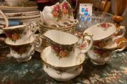 royal albert old country rose pattern teaset