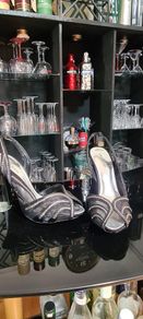 Karen Millen Diamante Peep Toe Stilettos size 6/39