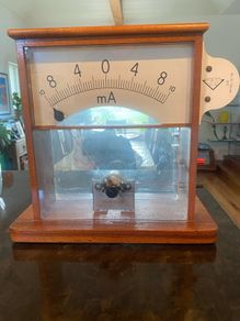 Vintage Mid Century Large School Demonstration Milliammeter  VU Meter Look