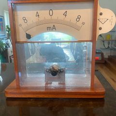 Vintage Mid Century Large School Demonstration Milliammeter  VU Meter Look