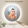 LED Bathroom Mirror 60cm Round Dual LED Antifog Demister Brght Light Image 9