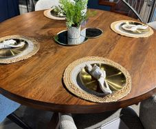 Circular Dining Table with Starburst Legs, Ex Display Like New