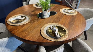 Circular Dining Table with Starburst Legs, Ex Display Like New