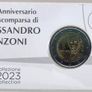 Italy 2 Euro Commemorative Coin 2023 - Alessandro Manzoni. Coincard. BU Image 3