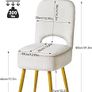 Small Storage Vanity Stool with Folding Backrest, 12.99" x 13.78" x 31.5" Square Teddy Velvet Ottoman, Makeup Chair for Living Room, 4 Metal Legs with Anti-Slip Feet, White Image 6