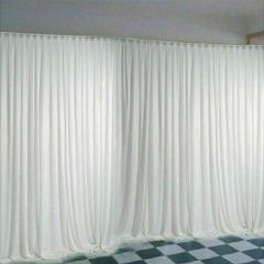 3M X 3M Silk White Backdrop Drapes Curtain Wedding Ceremony Party Home Window Decor