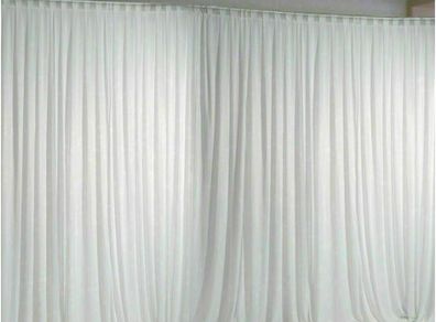 3M X 3M Silk White Backdrop Drapes Curtain Wedding Ceremony Party Home Window Decor
