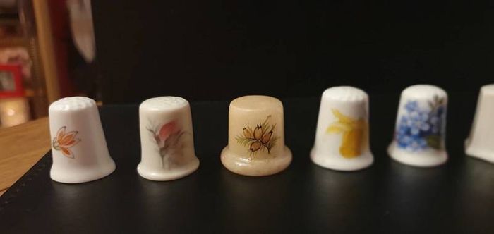 Collection of Flower Themed Thimbles