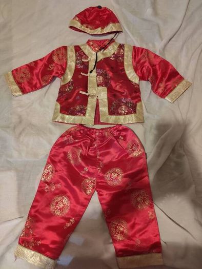 Toddler Traditional Chinese Costume, Lunar New Year Outfit for Boys Aged 3 to 5