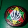 Rasta Black Metal Herb Grinder 4 layer 40mm Image 2
