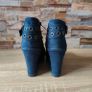 Blue Suede, Side Zip Ankle Wedge Boots, Size 6 Image 3