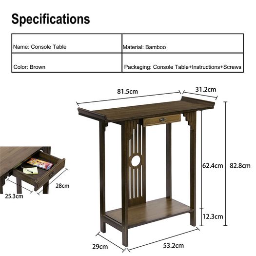 32" Console Table Rustic Sofa Table Accent Entryway Table for Living Room,Hallway Entrance
