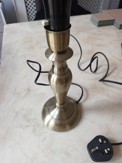 Brass Style Table Lamp Without  Shade.  New