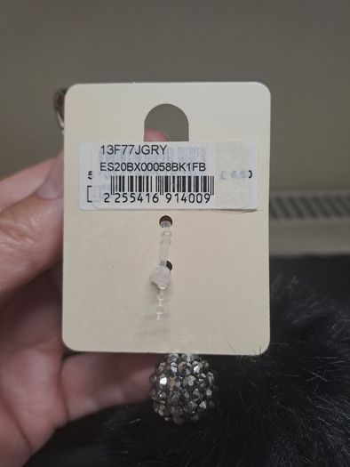 Daisy and Eve Faux Fur Pom Pom Keyring
