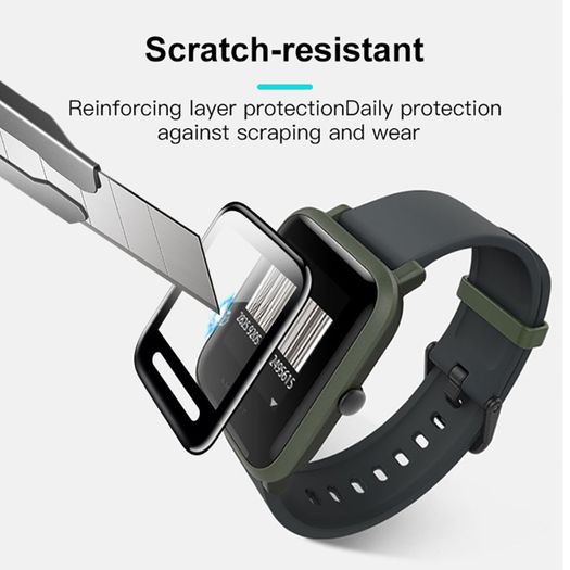 Full Coverage Screen Protector film for Huami Amazfit Bip Watch Screen Protector Cover Accessories (Not Glass)
