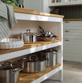 IKEA TORNVIKEN off-white, oak, kitchen island