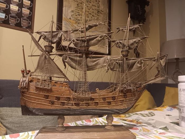 very old model of a ship
