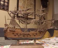 very old model of a ship