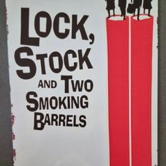 Vintage Style  Metal Sign. Lock stop and two smoking barrels.