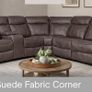 Bruno Corner Fabric Recliner Sofa Image 2
