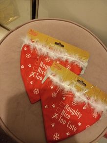Santa paws velvet festive dog bandana