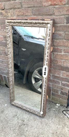 pair of vintage ornate framed mirrors old pub window divider originally mounted back to back