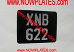 Motorcycle Plate Pressed Silver 190mm x 150mm