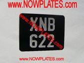 Motorcycle Plate Pressed Silver 190mm x 150mm