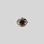 Vintage 9ct Gold Red Garnet Ring Image 3