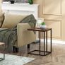 C Shaped End Table,Small Side Table, Couch Side Table for Living Room,Sofa,Couch Bedroom Brown (FREE SHIPPING) Image 3