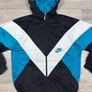 Vintage 80s Nike Hoodie Track Jacket Mens Medium Image 2