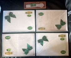 Four Vintage Ferguson Linen Traycloths