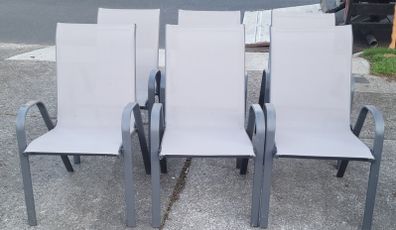 6 x outdoor garden chairs