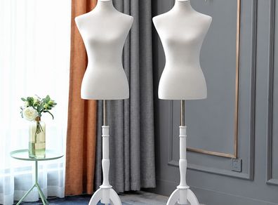 2 x New Womens Tailors Bust Dummy (White) - FREE Delivery