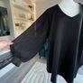 Ladies Black Long Sleeved V-Neck Top by Yours, Size UK 26-28 / EU 54-56. Image 6